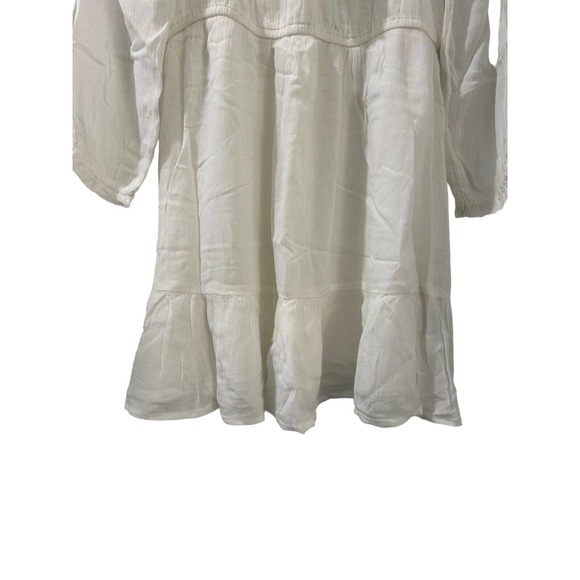 (Sold)HOLLISTER White LONG-SLEEVE CHANNELED BUILT-IN SHORTS DRESS Large NWT - Picture 6 of 14